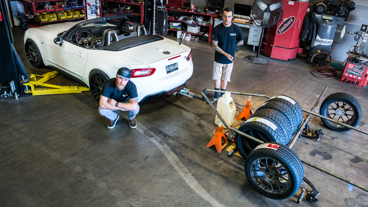 Trackday Trailer Progress + Beefy Stance on The Dopest Fiat 124 Spider Abarth