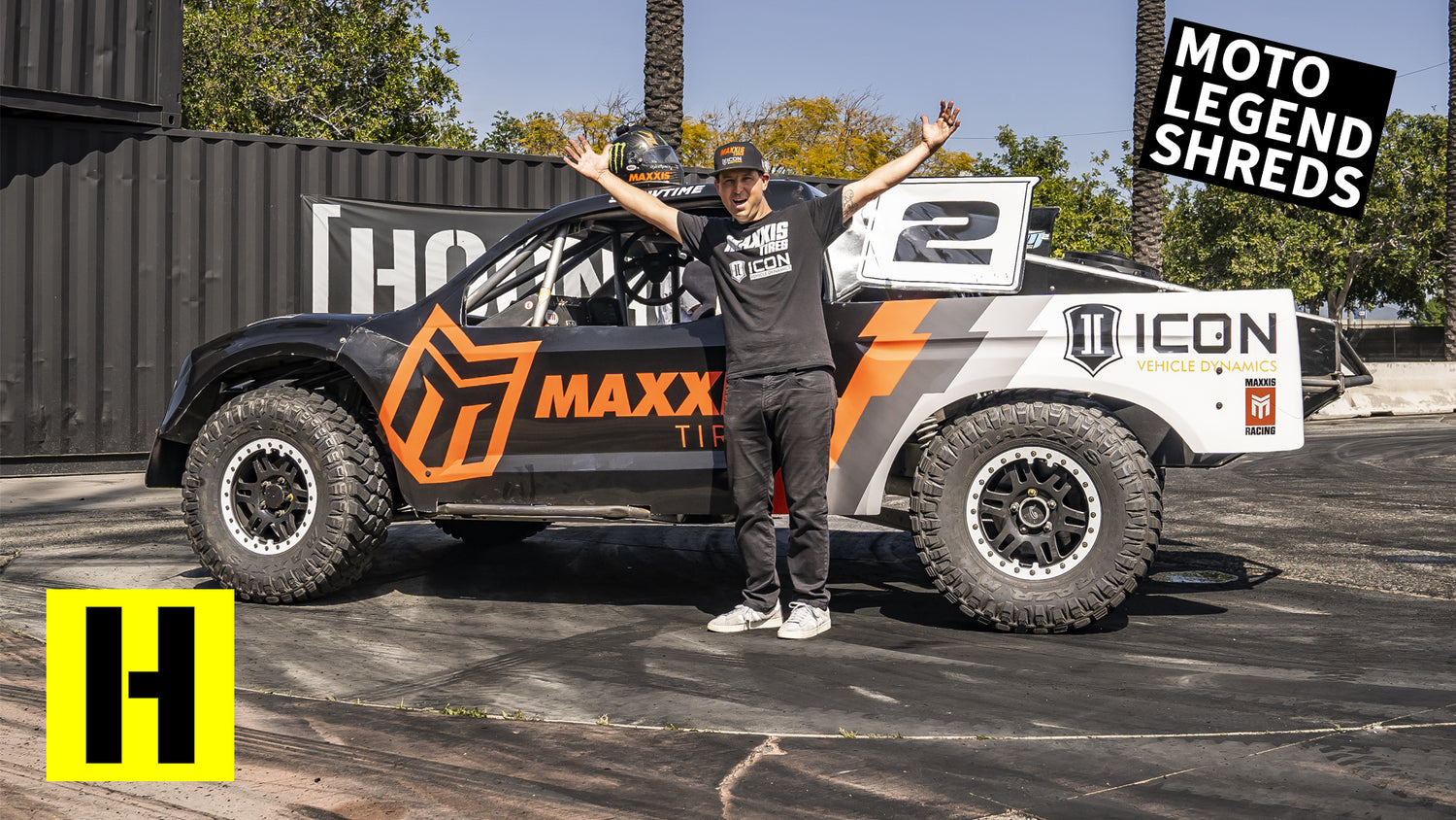 Jeremy McGrath Hucks a 850hp Pro2 Truck Into The Burnyard!