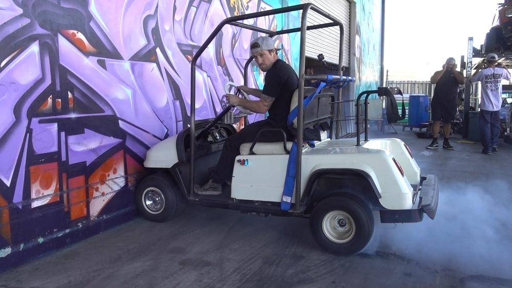 First Burnouts in the Sketch-tastic Snowmobile-Powered Golf Cart - Episode 04