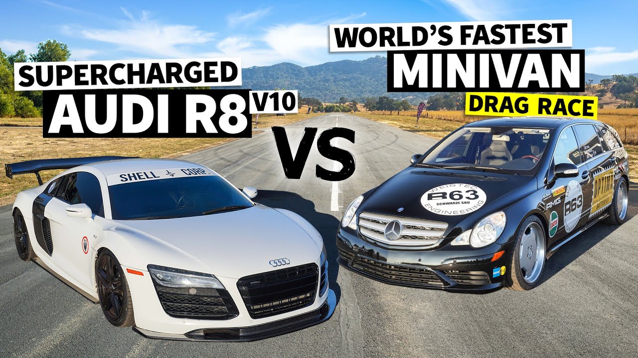 Can a 700hp Supercharged Minivan Beat a V10 Audi R8? // This vs. That