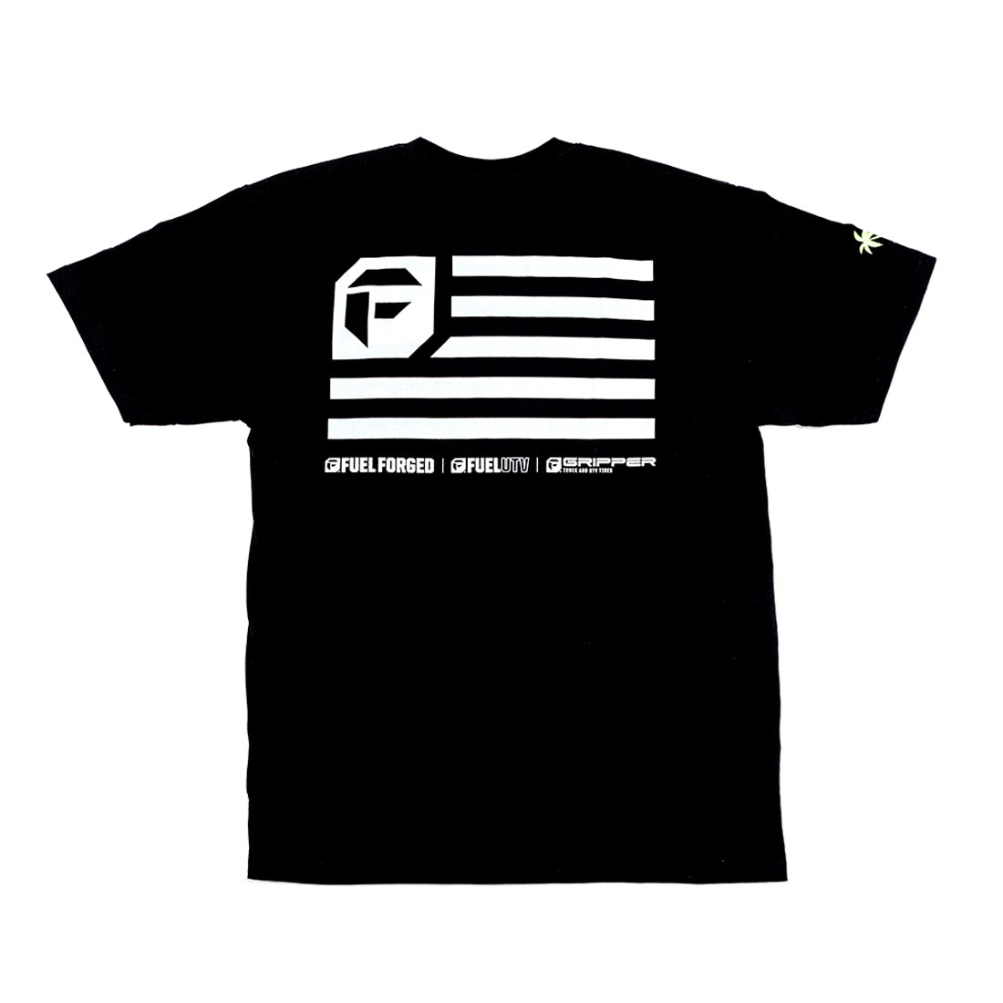 Fuel 'MERICA Short Sleeve Tee in navy blue featuring a patriotic design with bold white lettering. Perfect for casual wear and celebrating American pride.