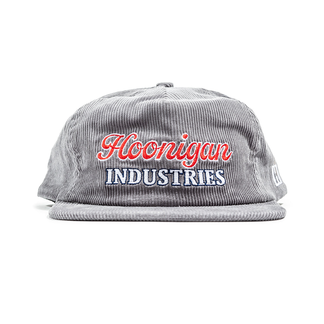 Hoonigan ROCKIES unstructured snapback hat featuring a black fabric design with a white embroidered logo on the front.