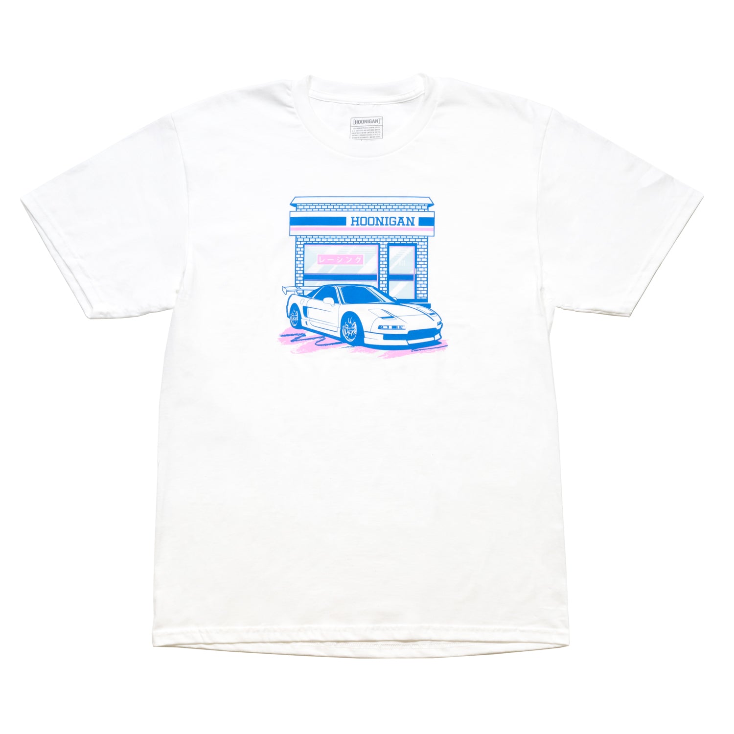 Hoonigan KWIK STOP Short Sleeve Tee in black, featuring a bold graphic print on the front.