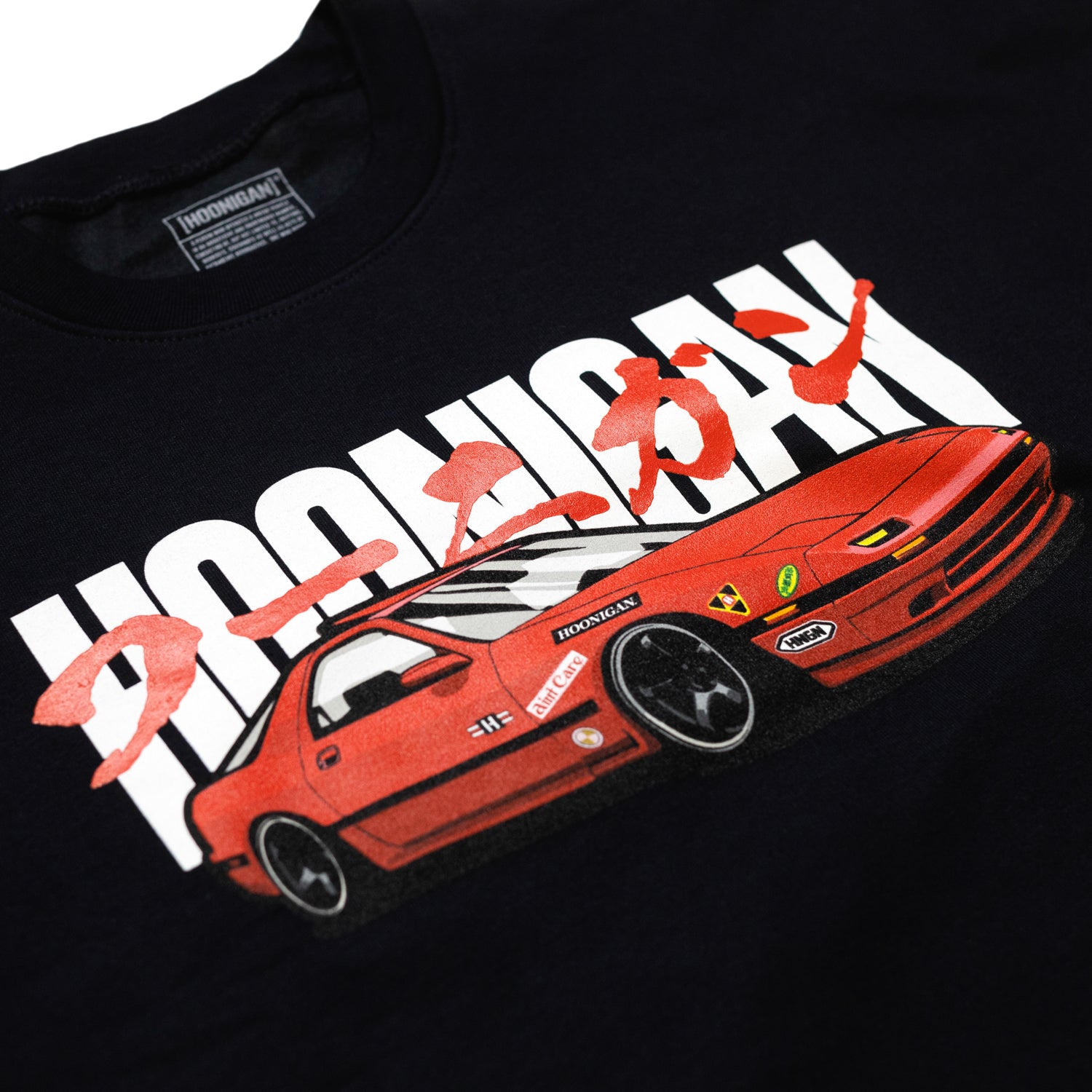 Hoonigan FC ROTARY Crewneck Pullover Sweatshirt featuring a front graphic design in black and white, with a comfortable fit and ribbed cuffs.