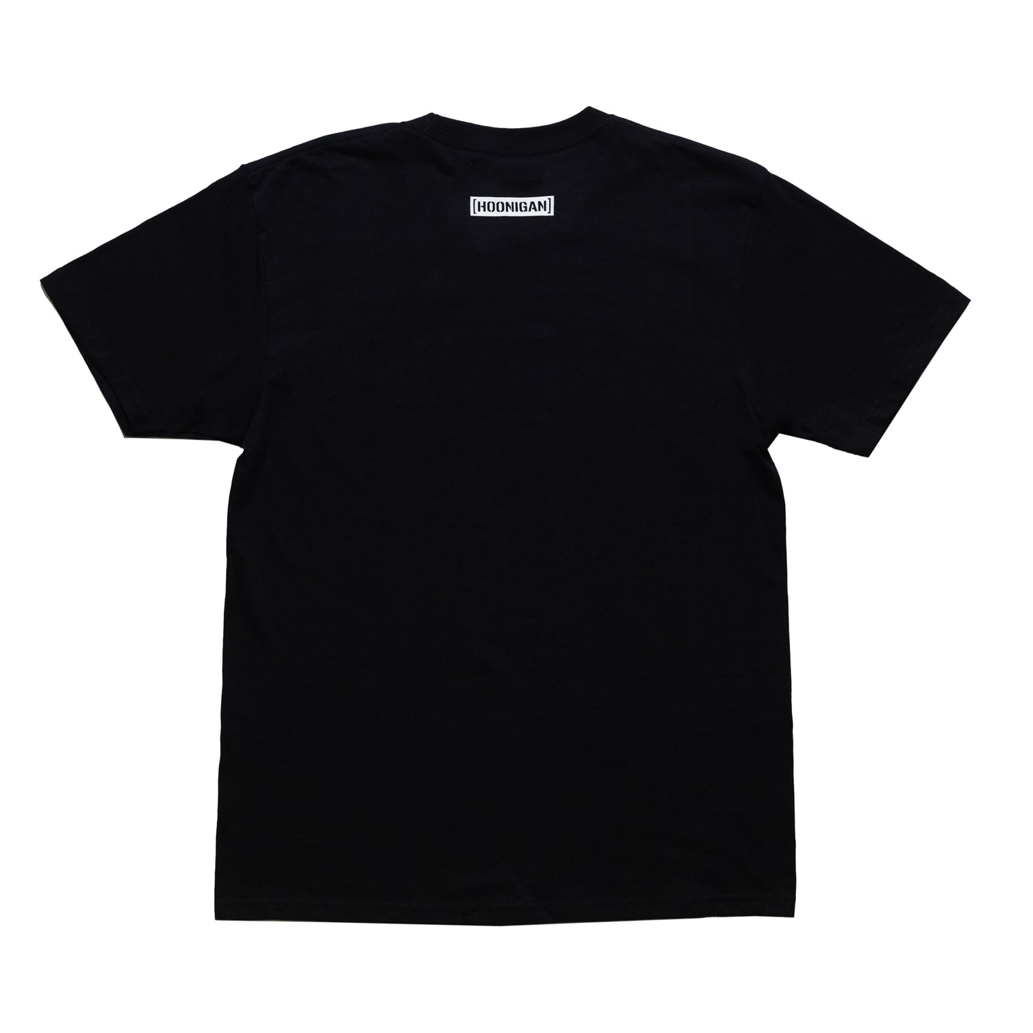 Hoonigan SD Series short sleeve tee in black with bold white graphic logo on the front.