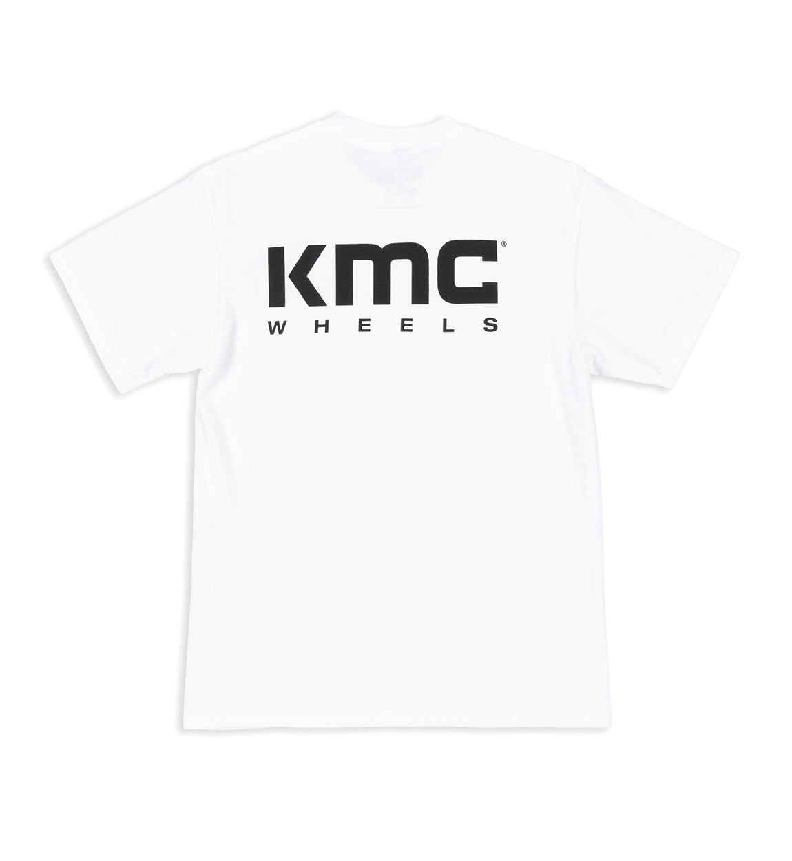 KMC Logo Short Sleeve Tee featuring a bold logo on the front, set against a solid color background.