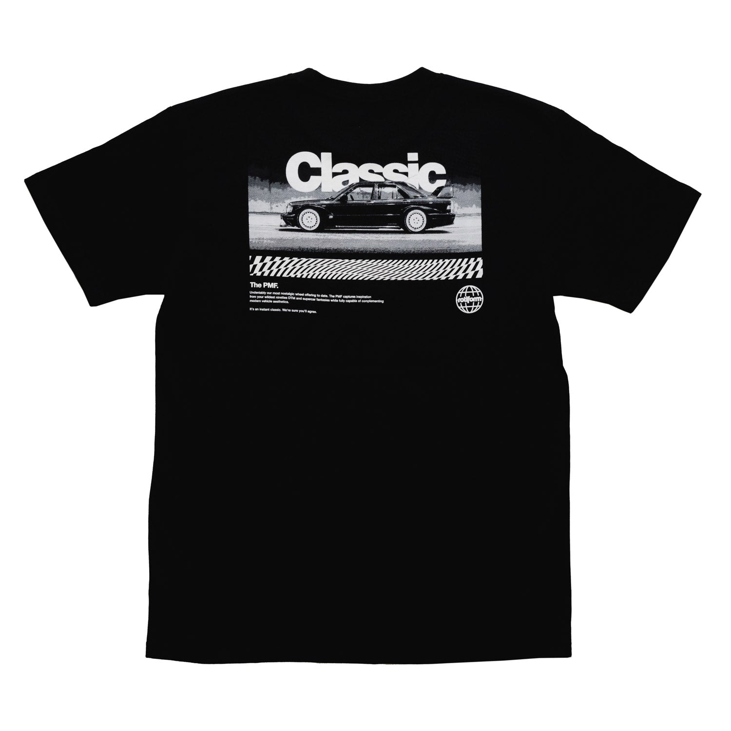 Rotiform PMF Short Sleeve Tee in black featuring a large, bold graphic logo on the front.