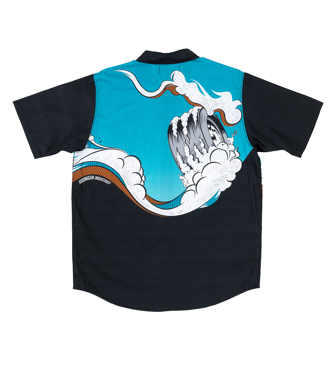 Hoonigan WAVE OF MUTILATION Woven Short Sleeve Button-up Shirt