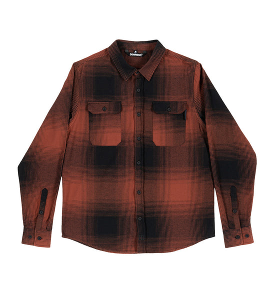 Dress up and stay warm with the NEW NEW Hoonigan RUST woven flannel.