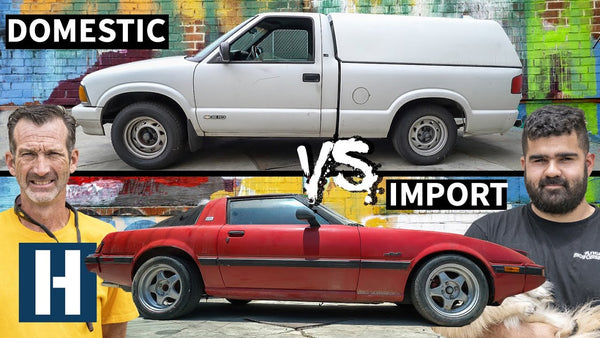Build & Battle: Import vs Domestic, Mazda RX-7 vs Chevy S10 in a Drag Racing Faceoff EP.1