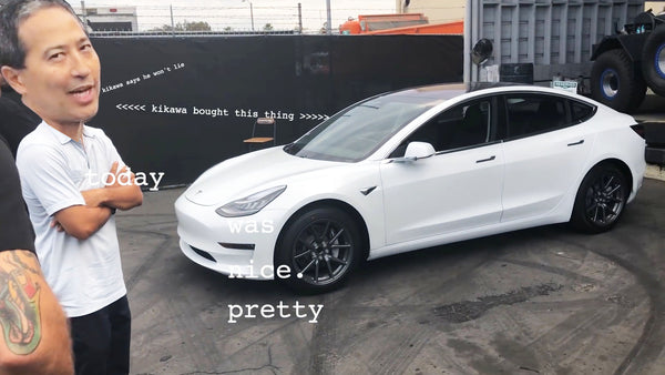 Kikawa Buys a Tesla Model 3 and it's most certainly faster/stronger/better looking than you