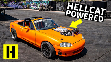 Dodge Hellcat Powered Mazda Miata Can do 6th Gear Burnouts!!