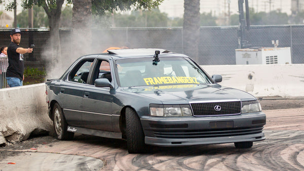 Lexus LS Goes Full Destruction Mode With One of our Favorite Burnyard Drivers!