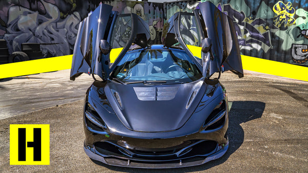 1000hp Gullwing Hoonage! McLaren 720S Sitting on TE37s Thrashes its Tires
