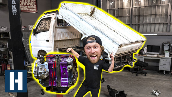 Can we Stuff a Rotary in our Ultimate Pit Vehicle?? Test Fitting a 13b in this Tiny Kei Truck