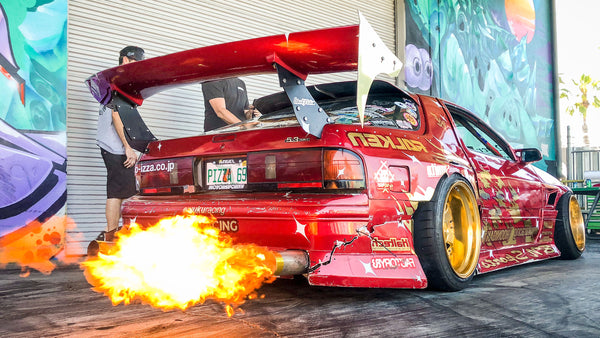 Hert Shreds His Fire Breathing Rotary Powered Mazda RX7 - The Twerkstallion!