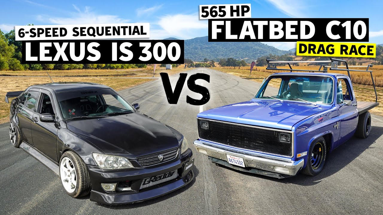 Sequential Swapped IS300 Daily Driver vs. 565hp Chevy C10 Work Truck… on Spray! // This vs. That