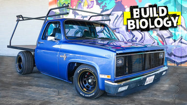 Flatbed C10 Work Truck on a Stock Car Chassis: 565hp Drywall Hauler!