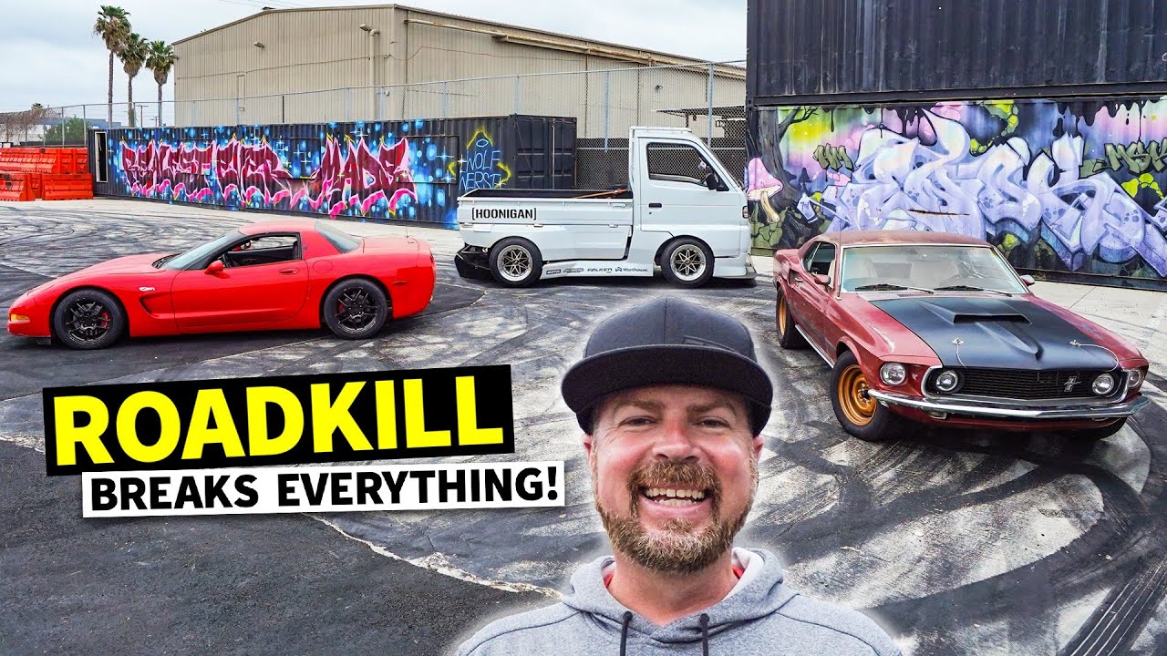 Mike Finnegan Takes Our $5000 Corvette Down to the Cords! Roadkill Visits Tire Slayer Studios