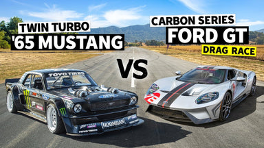 Iconic Ford Battle: Ford GT Carbon Edition Vs 1,400hp AWD Mustang // Hoonicorn Vs the World