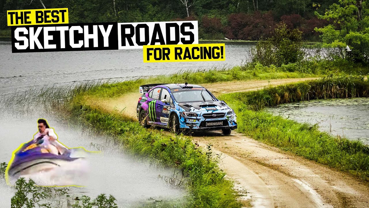 Ken Block Goes Flat Out In the Rain Rutted Stages & Sketchy Jumps - Ojibwe Forrest Rally.