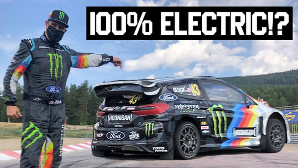 Ken Block Tests & HOONS The Worlds First All Electric Rally Cross Car!
