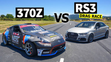 1,100hp Nissan 370z Pro Drift Car vs. 800+hp Audi RS3 // This vs That
