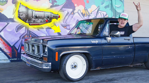 Monster Truck Team Helps Zac Install a Fresh Transmission Into His Chevy C10