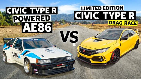 K20C Turbo Swapped AE86 vs. a 2021 Civic Type R. Same Engine, Two Ways! // This vs. That
