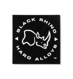 Black Rhino Square Sticker (2.5")
