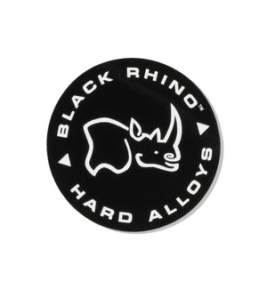 Black Rhino Circle Sticker (2.5")
