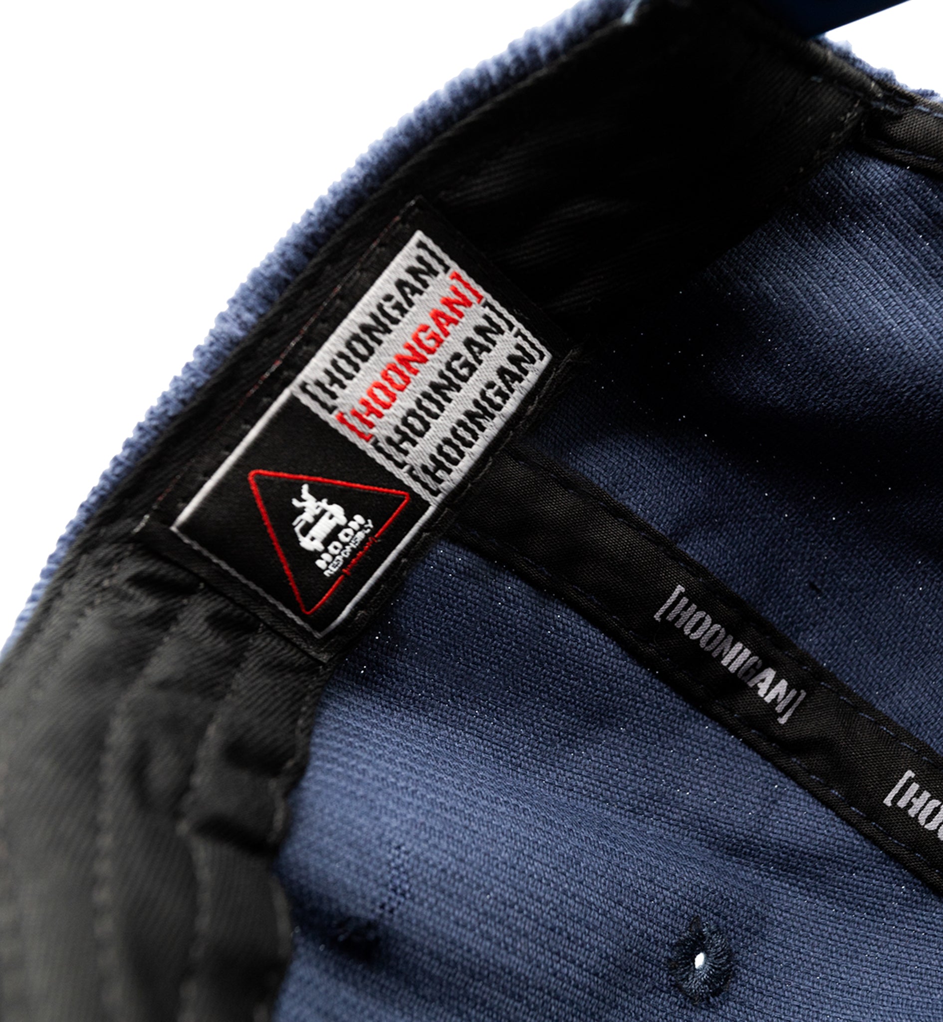 Hoonigan ROCKIES unstructured navy snapback hat with embroidered logo.