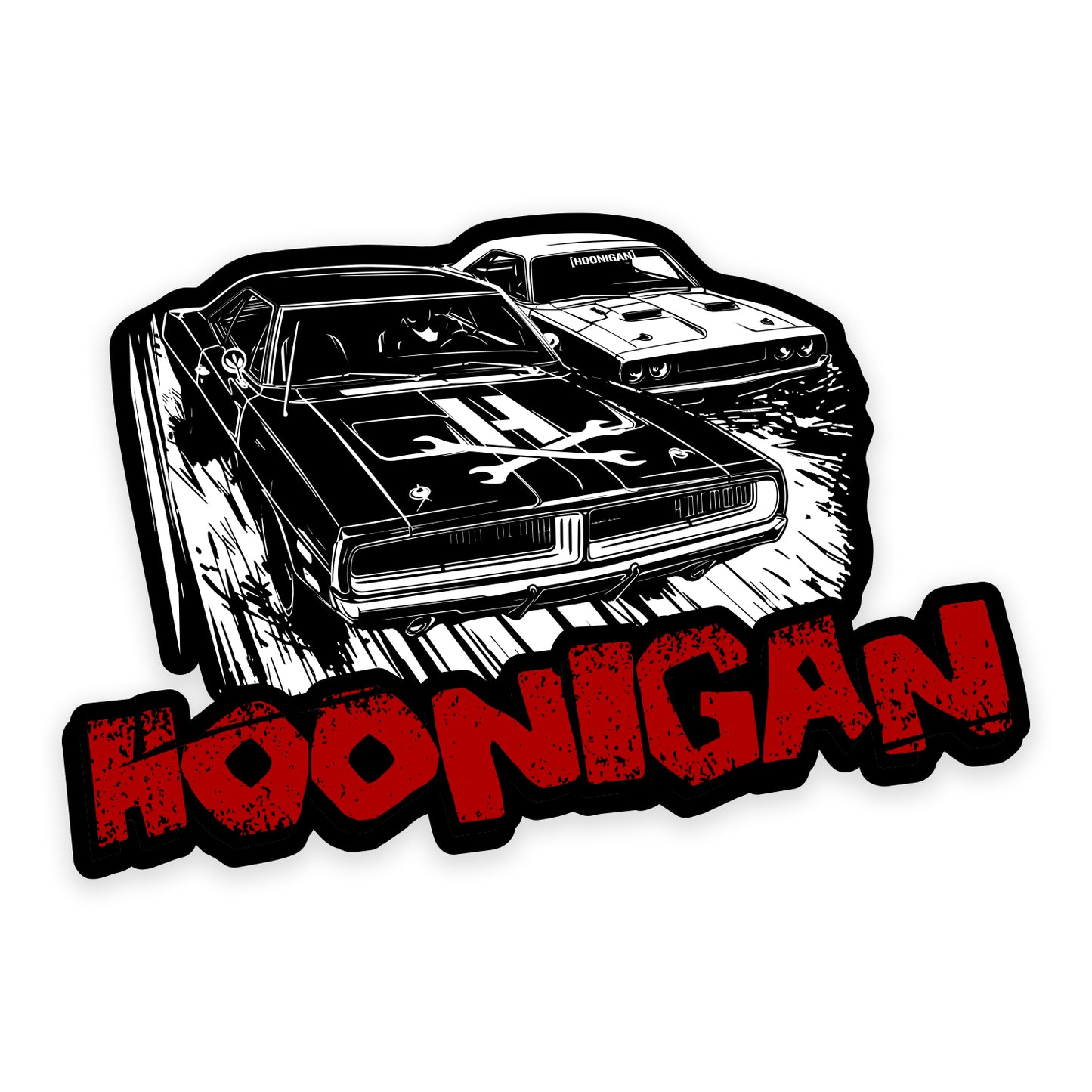 Hoonigan DOUBLE FEATURE Sticker (4.8")