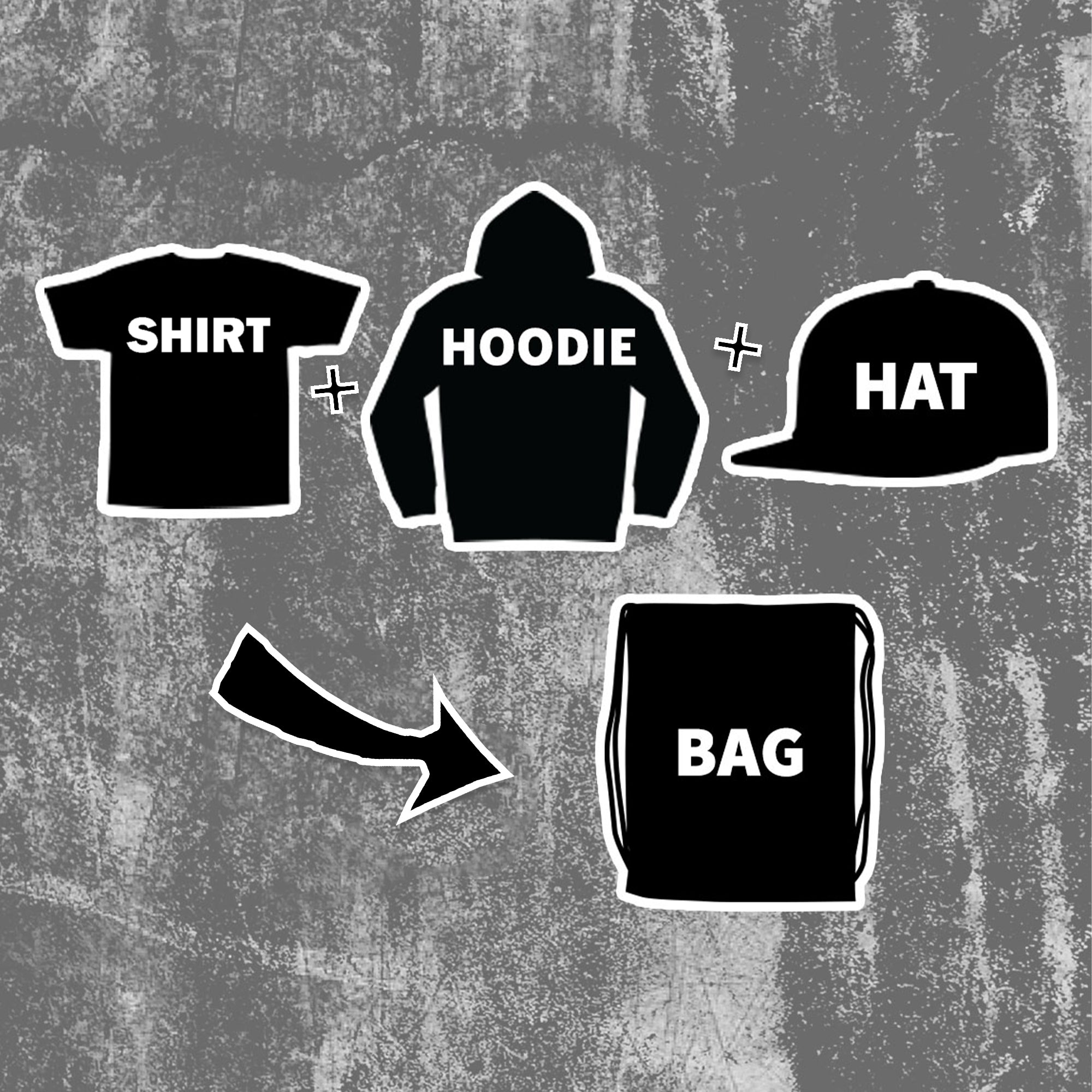 Hoonigan $75 GRAB BAG (Shirt, Hoodie, Hat + Bag)
