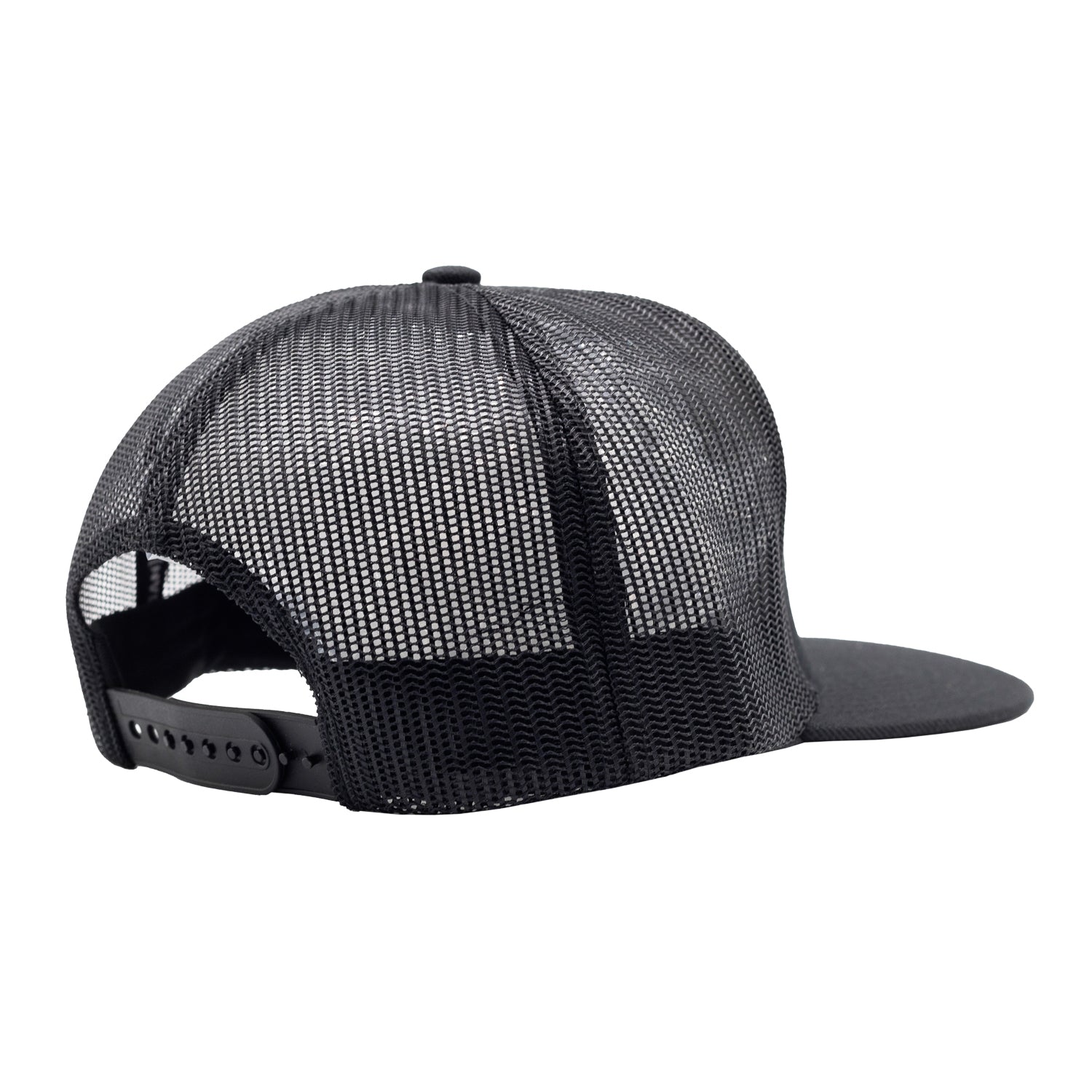 KMC Trophy Life Trucker Hat with a black front panel and mesh back, featuring a prominent KMC logo on the front.