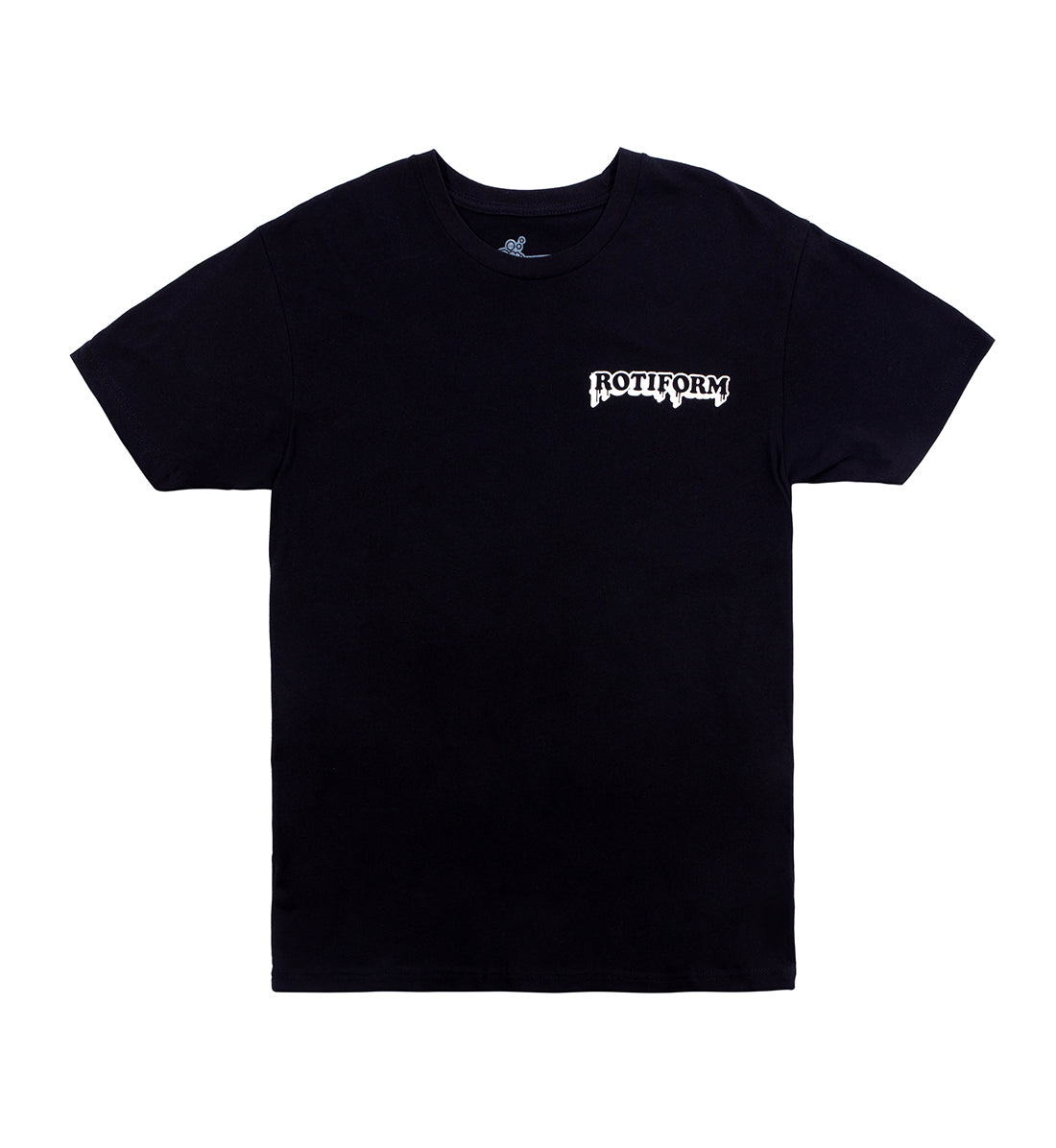 Black short sleeve t-shirt with "WASH YOUR WHEELS" graphic printed in bold white letters on the front.