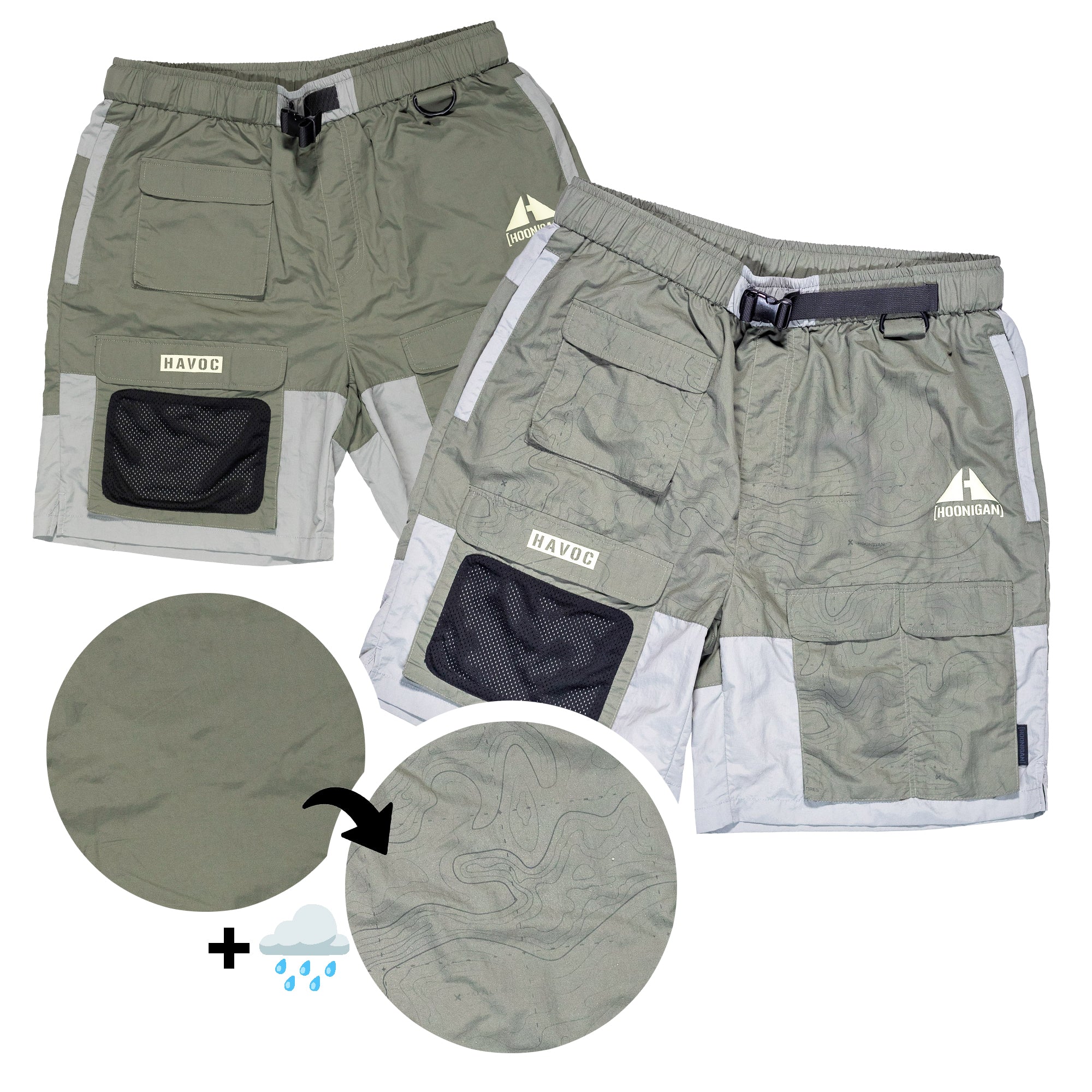 Hoonigan H.A.V.O.C. Rain-Activated Cargo Shorts