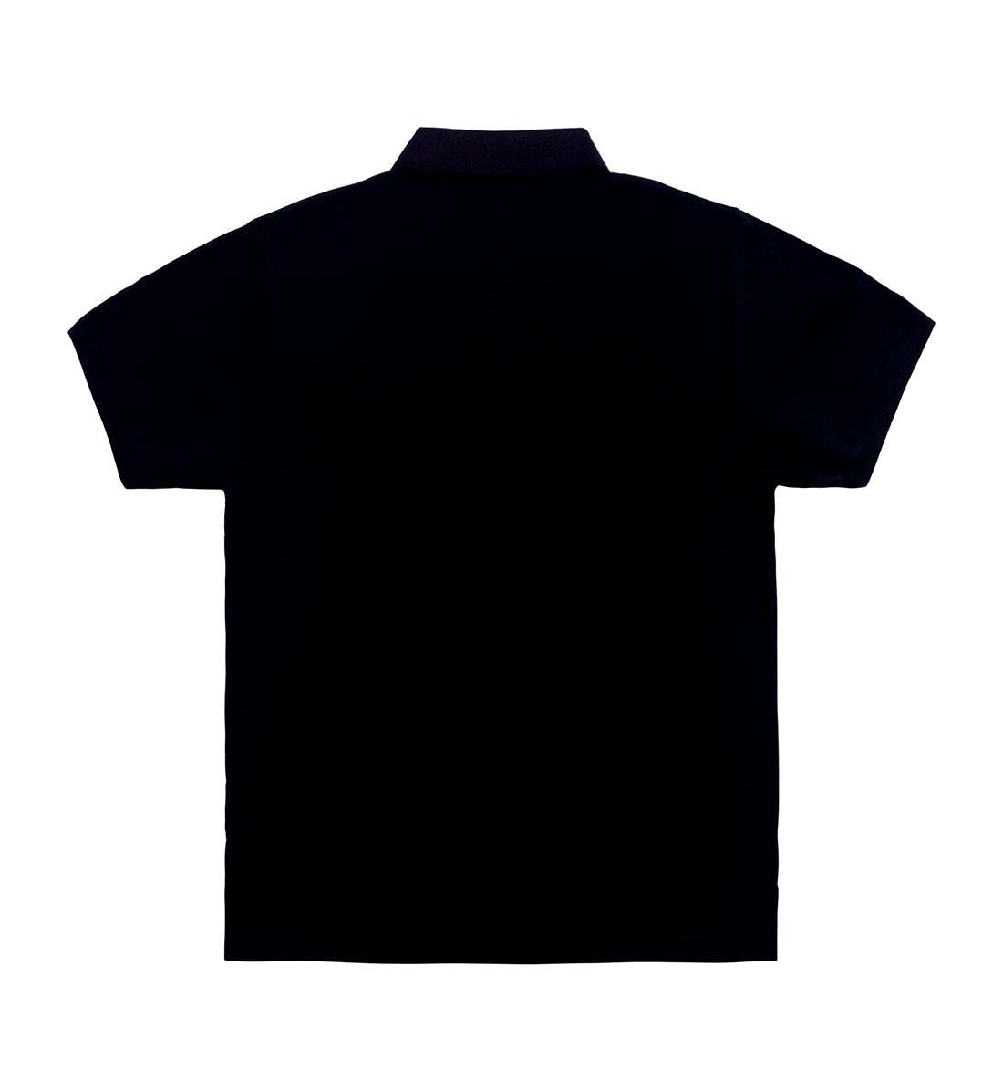 Black US Mags SPORT Polo shirt with a classic collar and short sleeves, displayed against a white background.