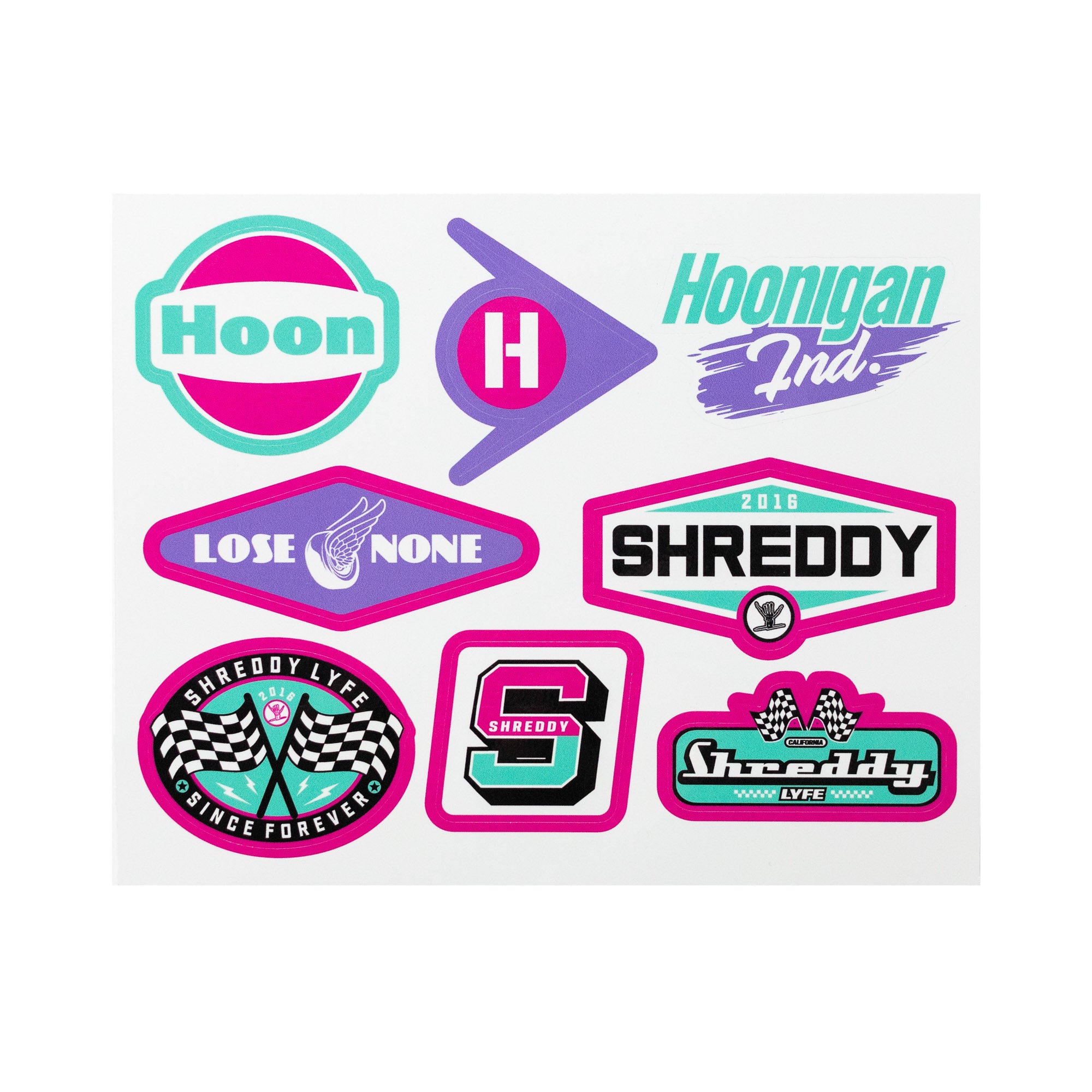 Hoonigan x Shreddy STICKER SHEET (8"x10")