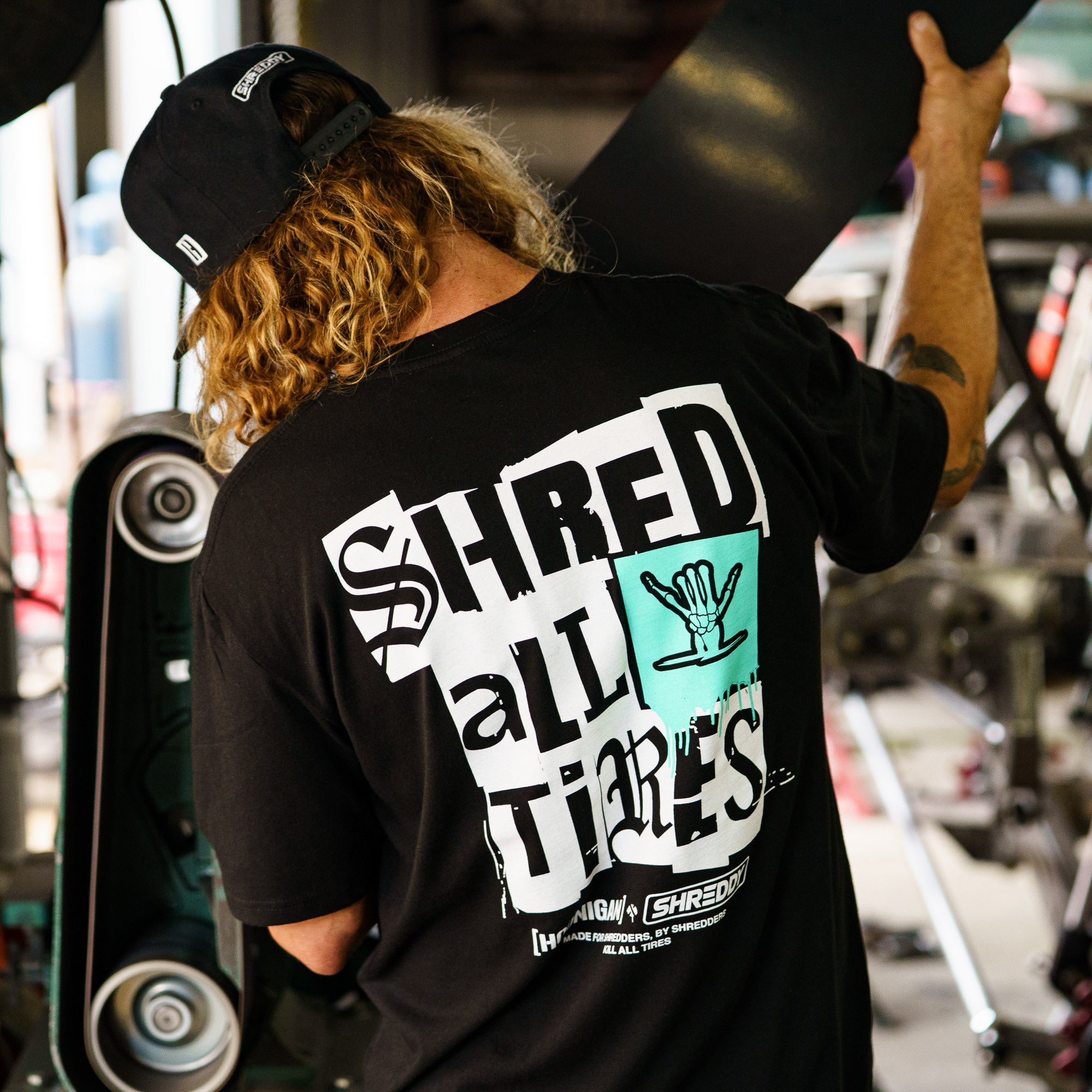Hoonigan x Shreddy SHRED ALL TIRES Short Sleeve T-Shirt