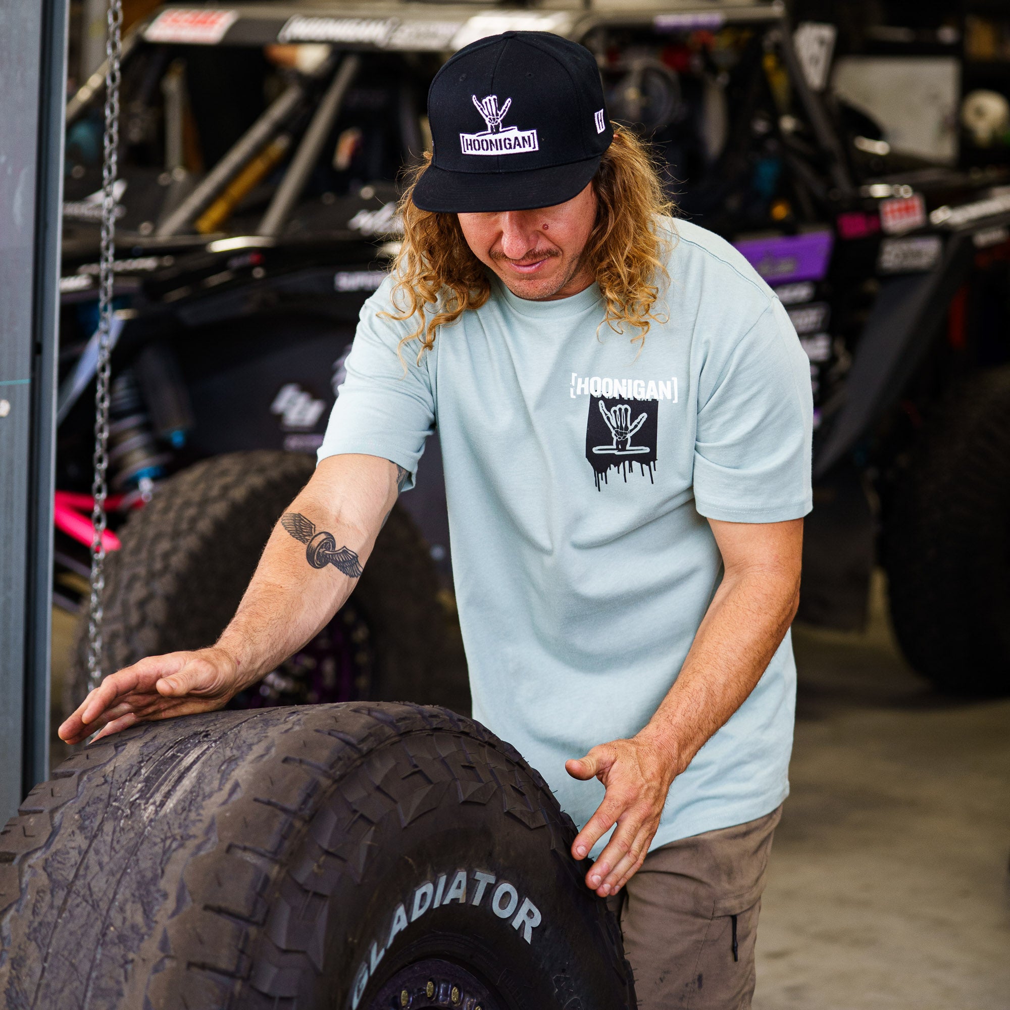 Hoonigan x Shreddy SHRED ALL TIRES Short Sleeve T-Shirt