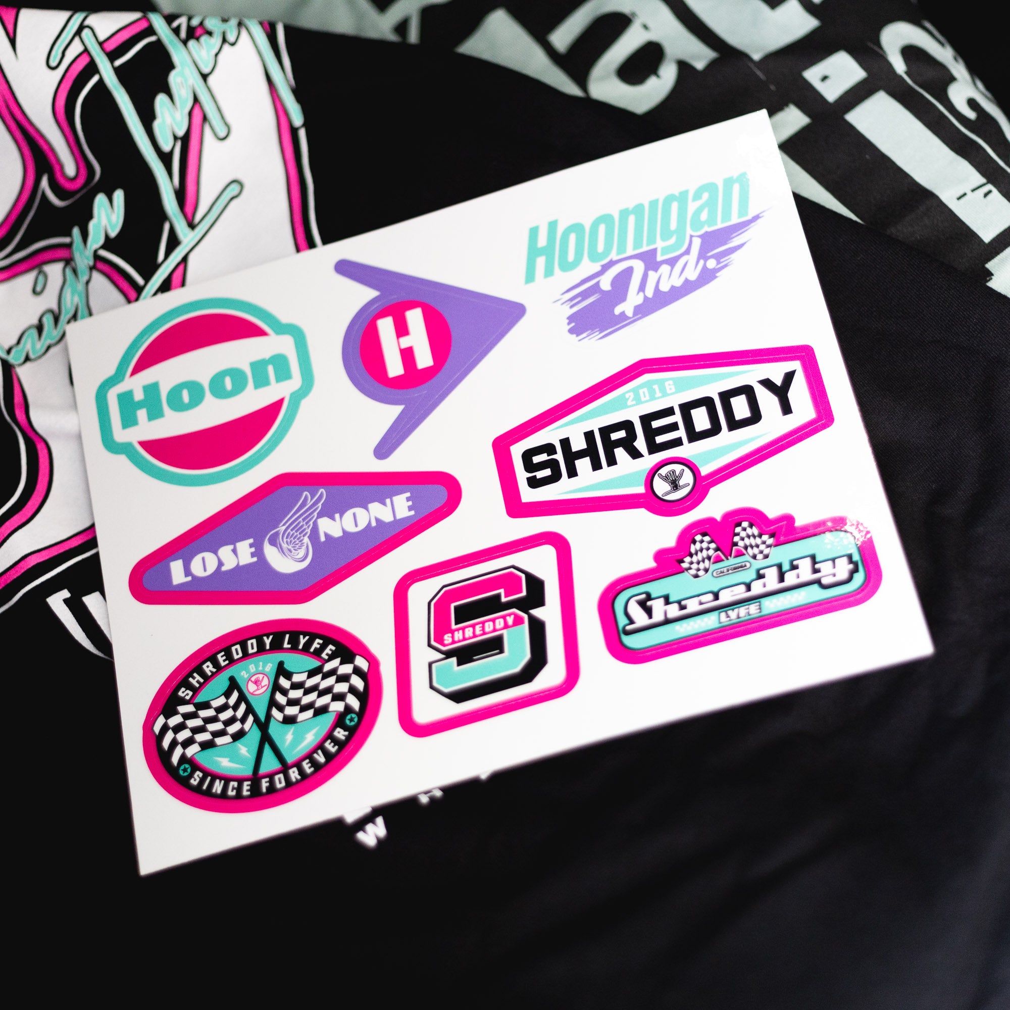 Hoonigan x Shreddy STICKER SHEET (8"x10")