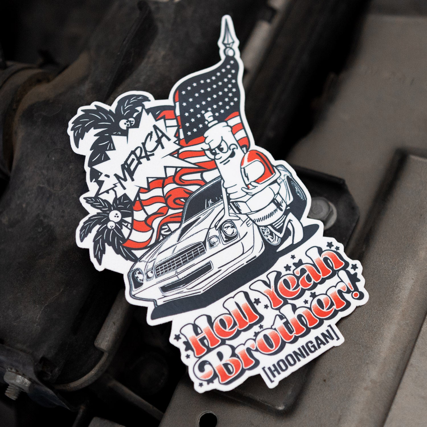 Hoonigan 'MERICA Sticker (4.7")