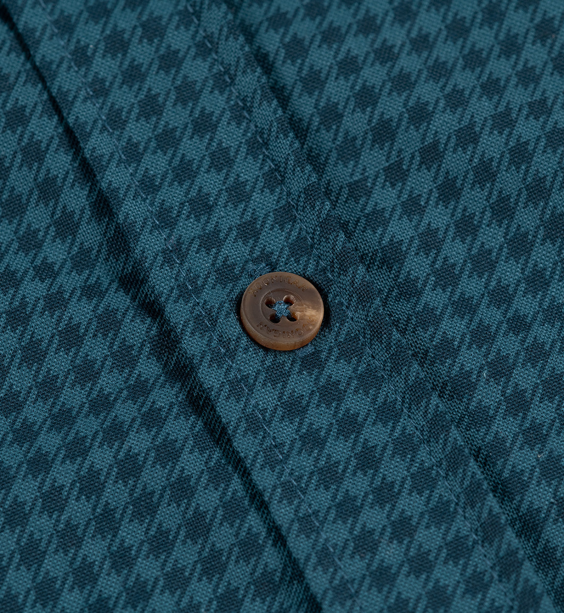Hoonigan Pepita short sleeve button up shirt. Pattern inspired by the classic Porsche Pepita Houndstooth pattern.