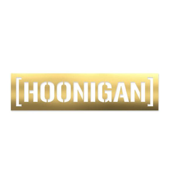 Hoonigan GOLD Censor Bar Logo Die Cut Sticker