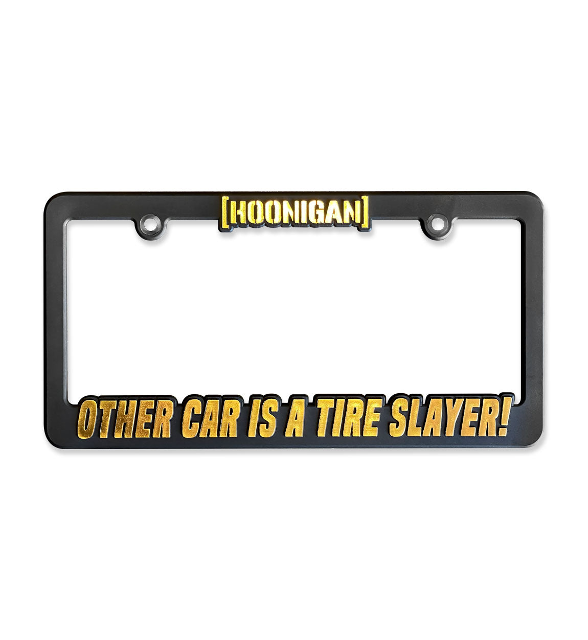 Hoonigan OTHER CAR GOLD License Plate Frame