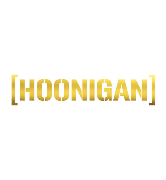 Hoonigan GOLD Die Cut Bracket Logo Sticker (8")