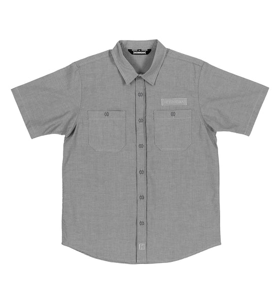 DONUT GARAGE Woven Short Sleeve Button-up Shirt