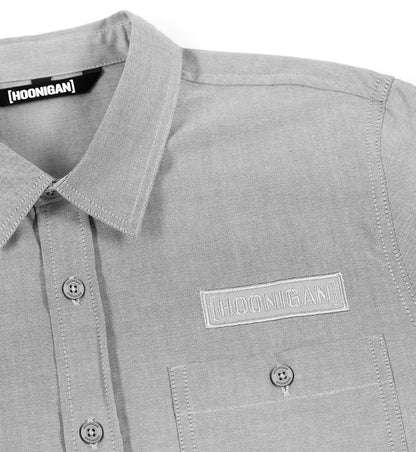 Hoonigan DONUT GARAGE Woven Long Sleeve Button-up Shirt